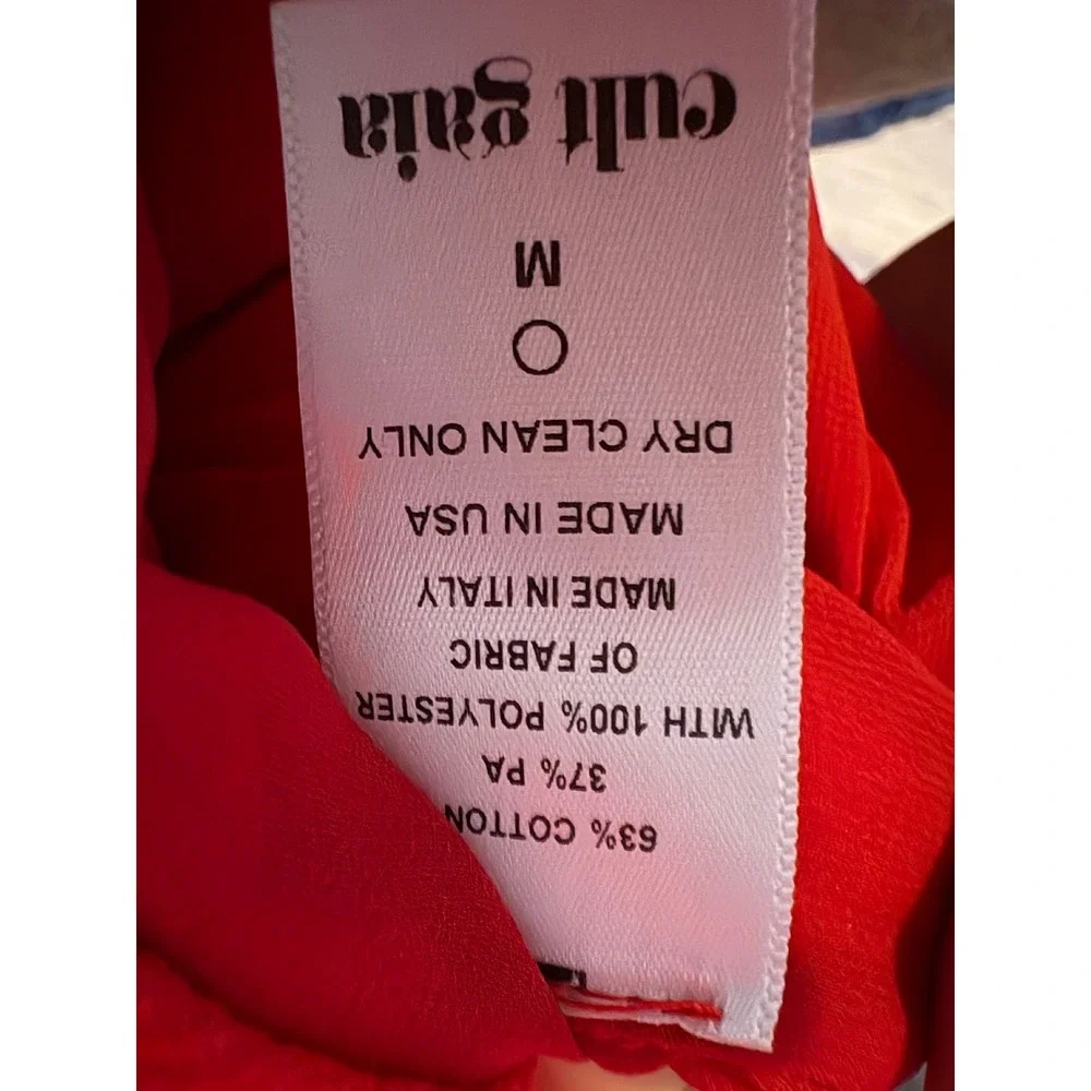 Cult Gaia Red Artemisia Open Back Ring Detail Maxi Dress Womens Medium - Picture 5 of 6